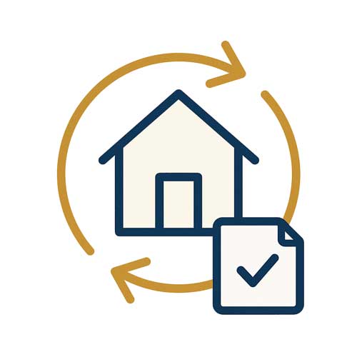 alternative arrows with house icon